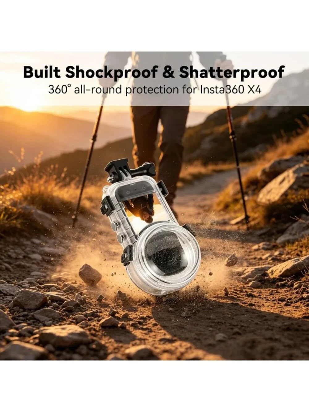 50m Waterproof Dive Case for Insta360 X4 - Invisible, Durable, Underwater Use